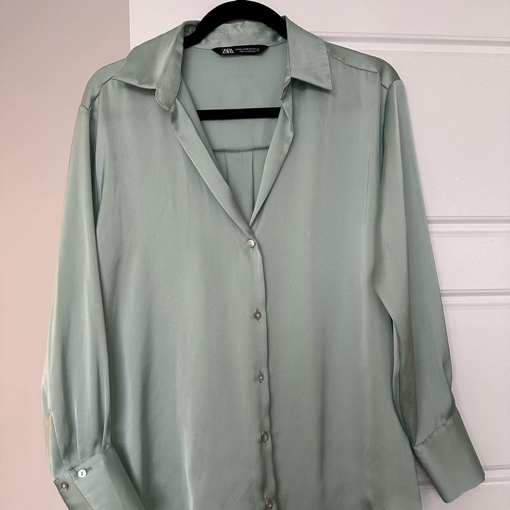 Zara Satin Effect Shirt